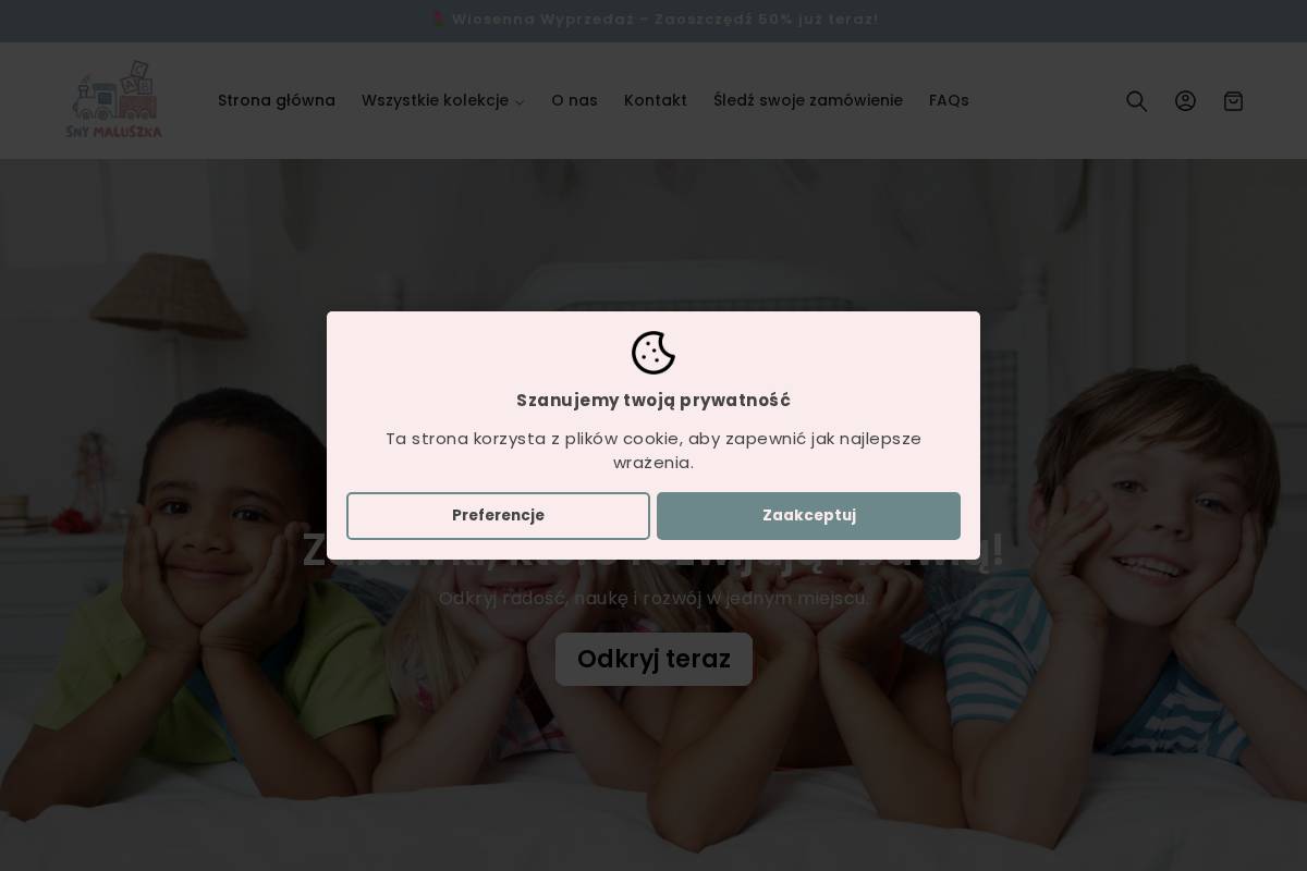 sny-maluszka.pl homepage screenshot