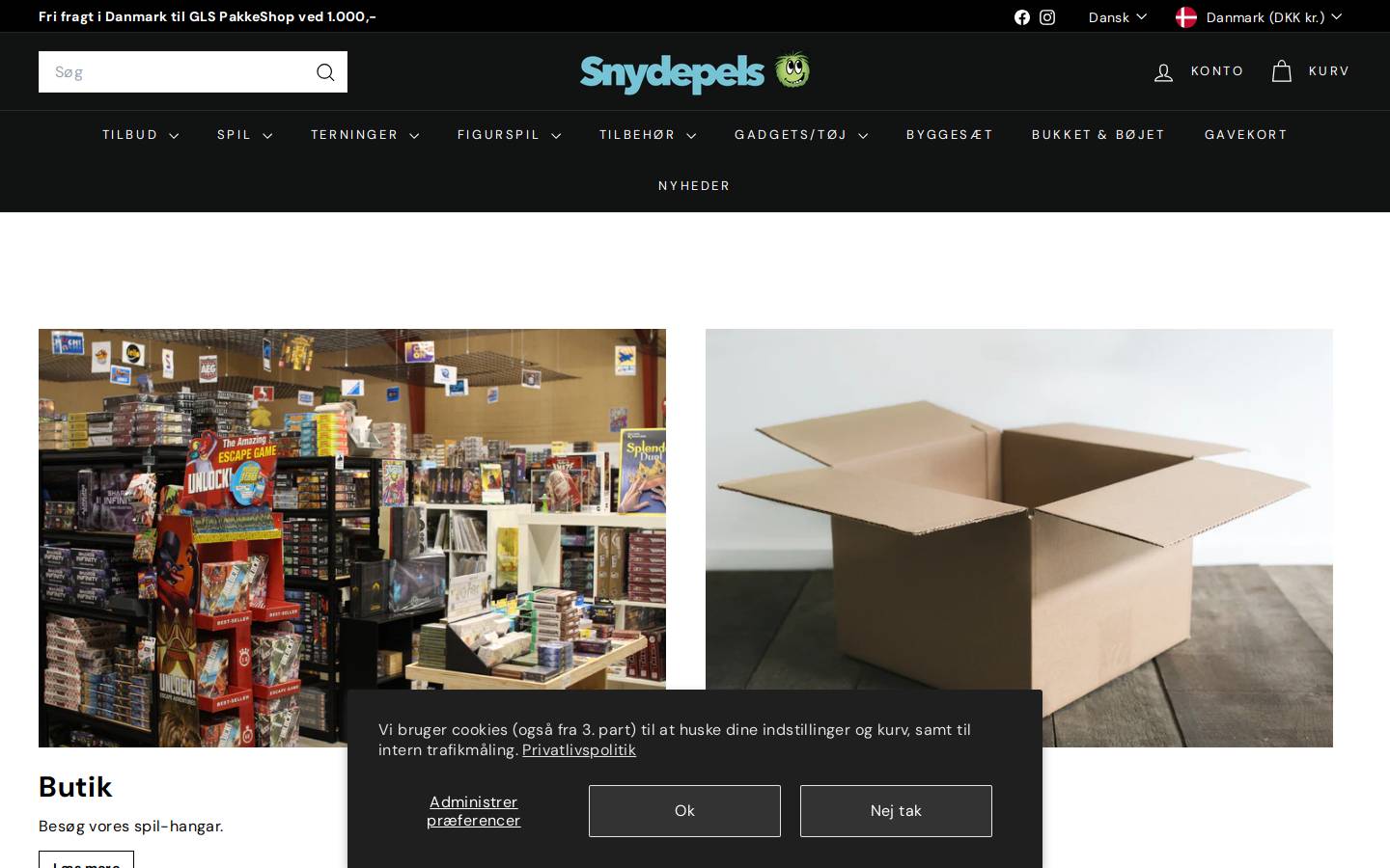 Snydepels homepage screenshot