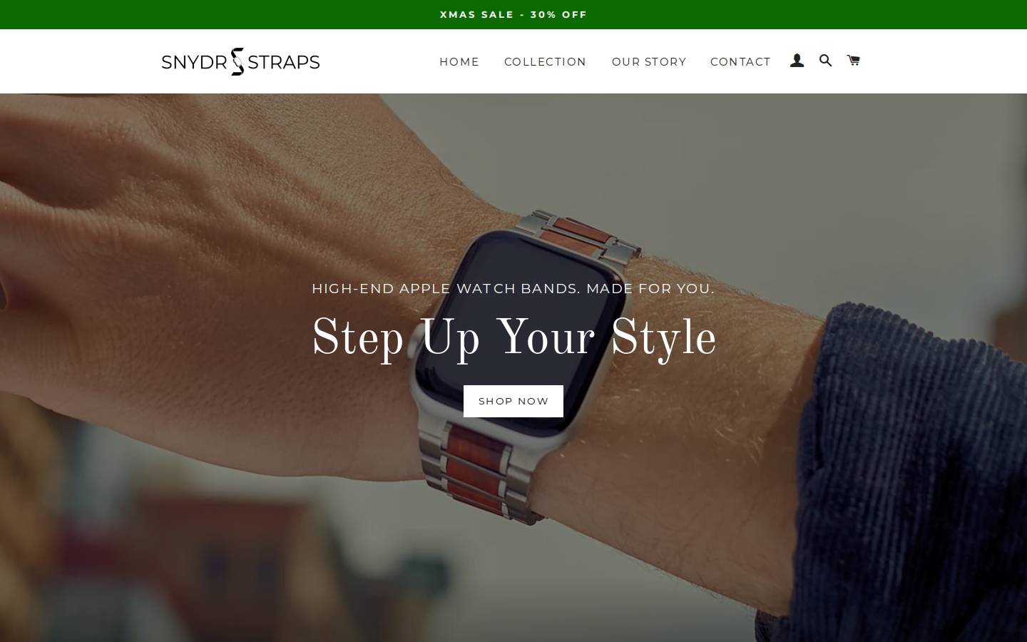 SNYDR Straps homepage screenshot