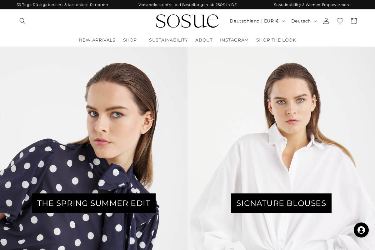 So Sue homepage screenshot