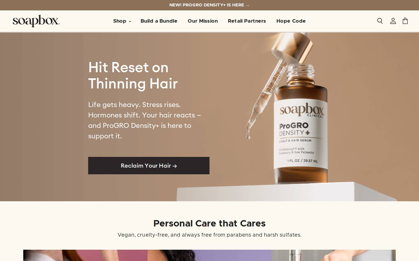 SoapBox Soaps homepage screenshot