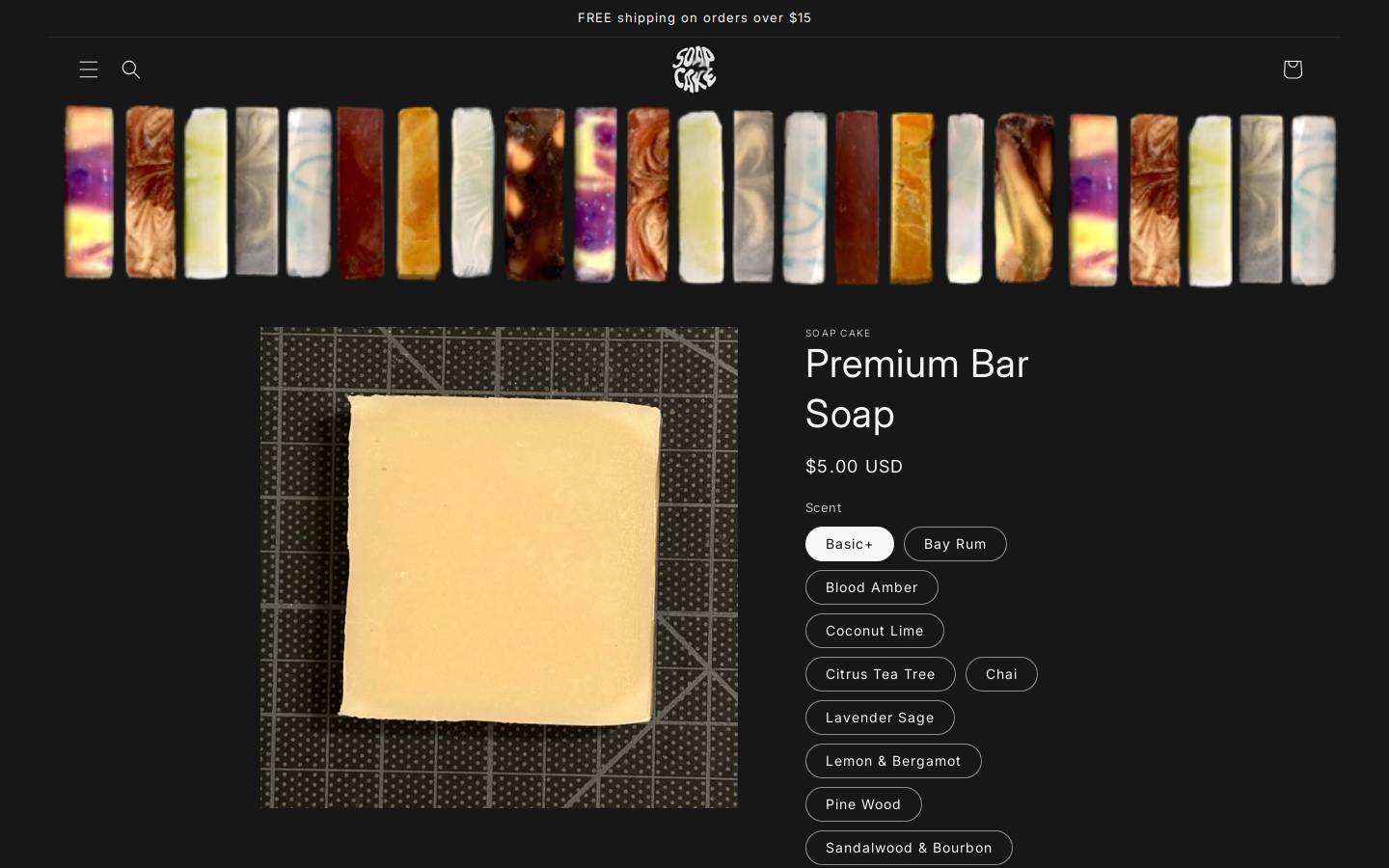 soapcake.co homepage screenshot