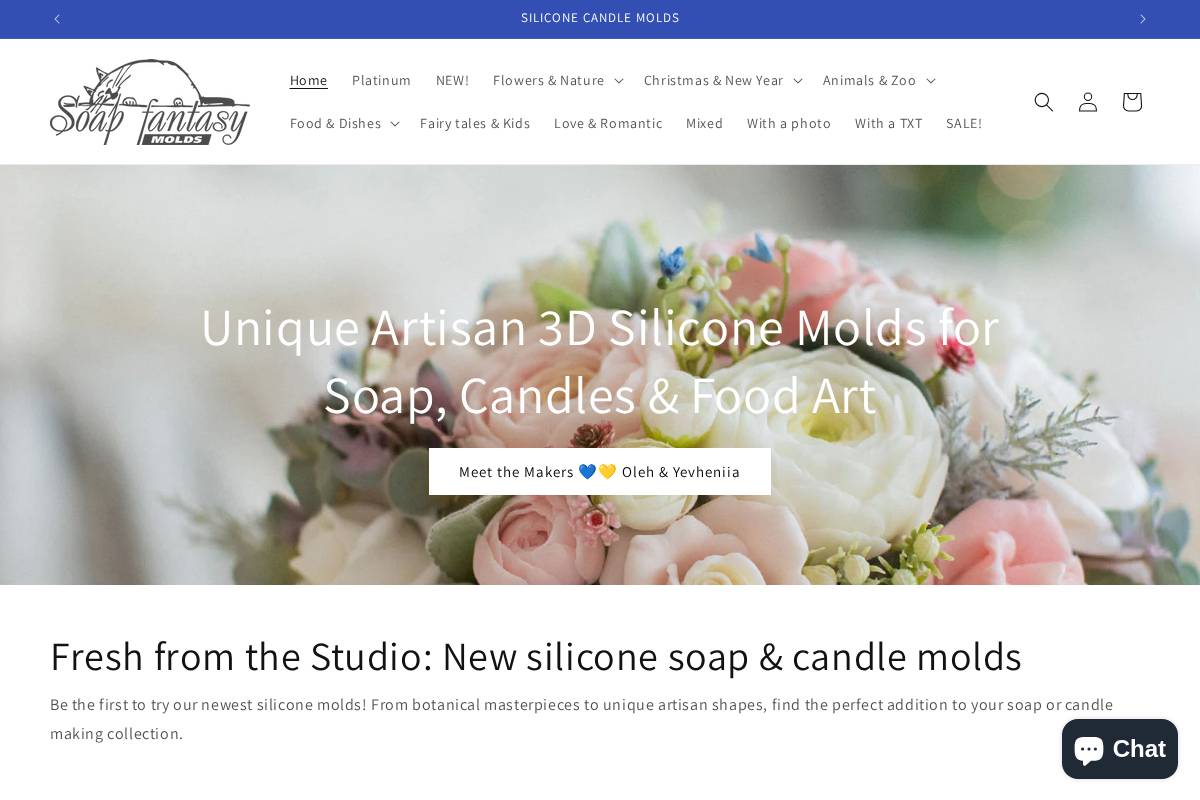 soapfantasymolds.com homepage screenshot