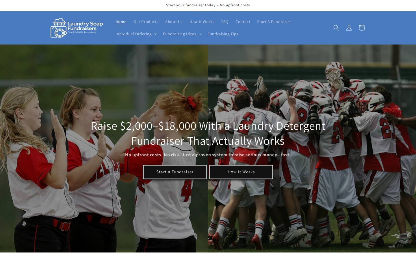 soapfundraising.com homepage screenshot