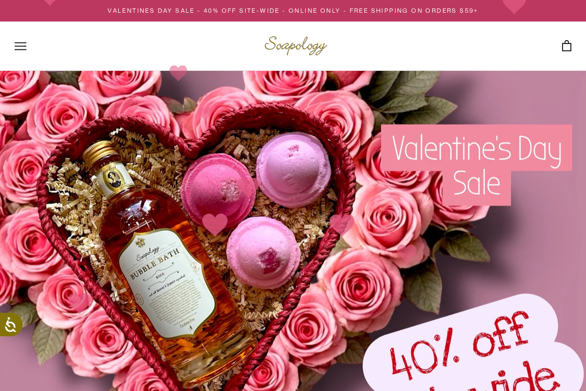 Soapology NYC homepage screenshot