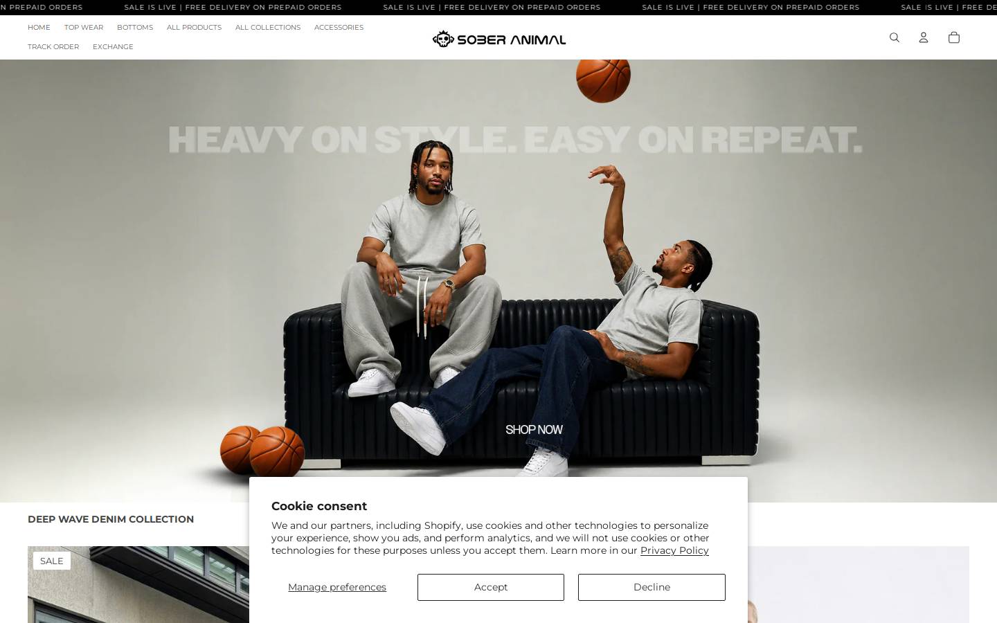 soberanimal.in homepage screenshot