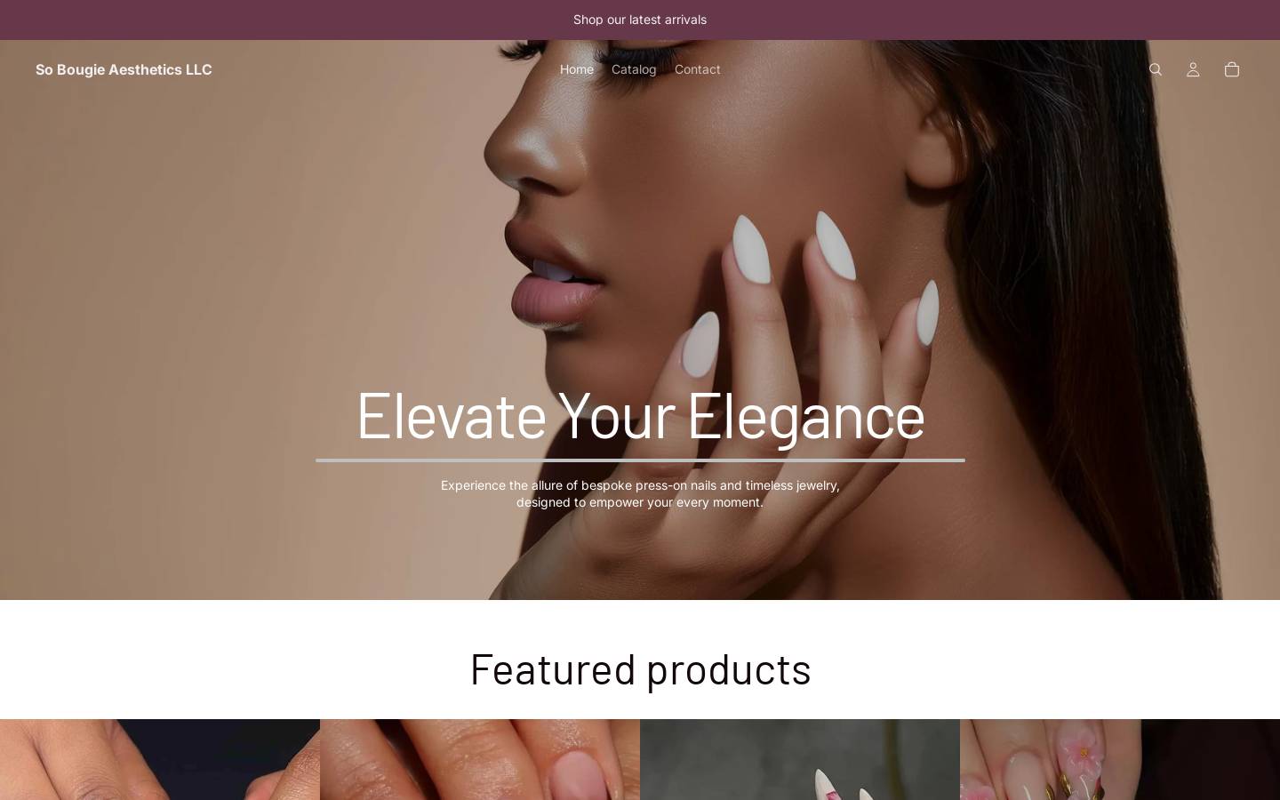 sobougieaesthetics.com homepage screenshot