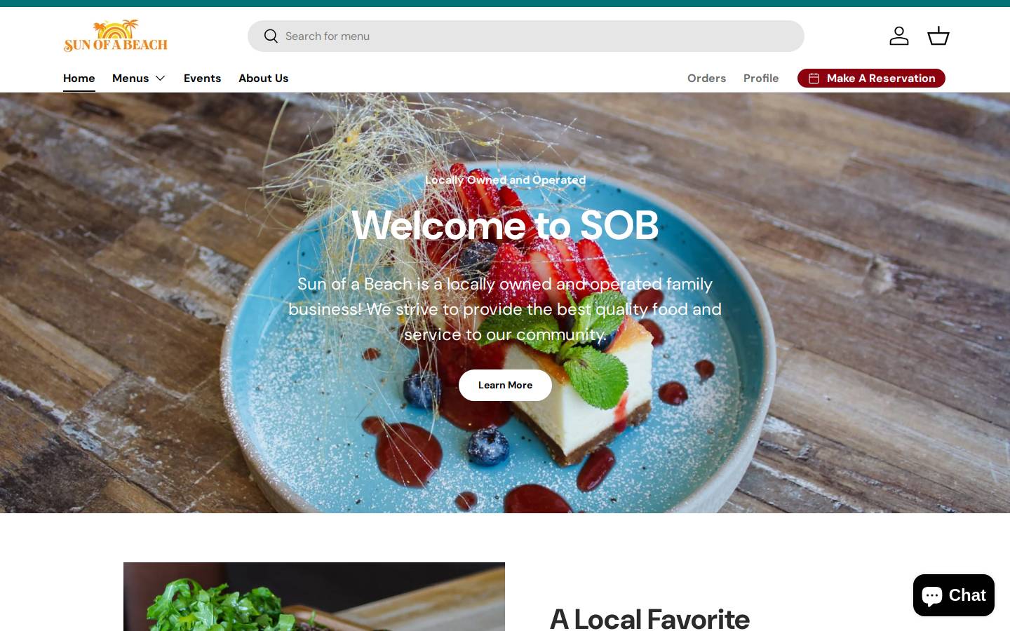sobsylvan.com homepage screenshot