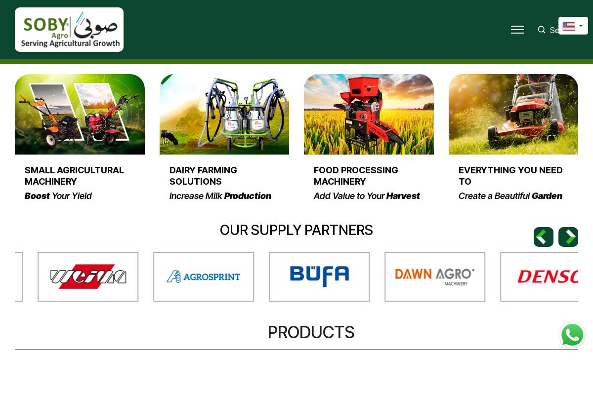 sobyagro.co homepage screenshot