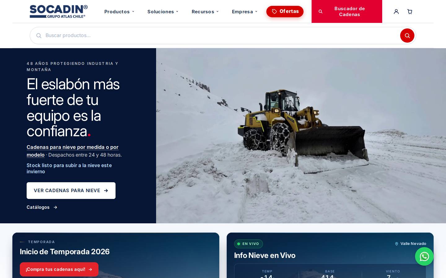 socadin.cl homepage screenshot