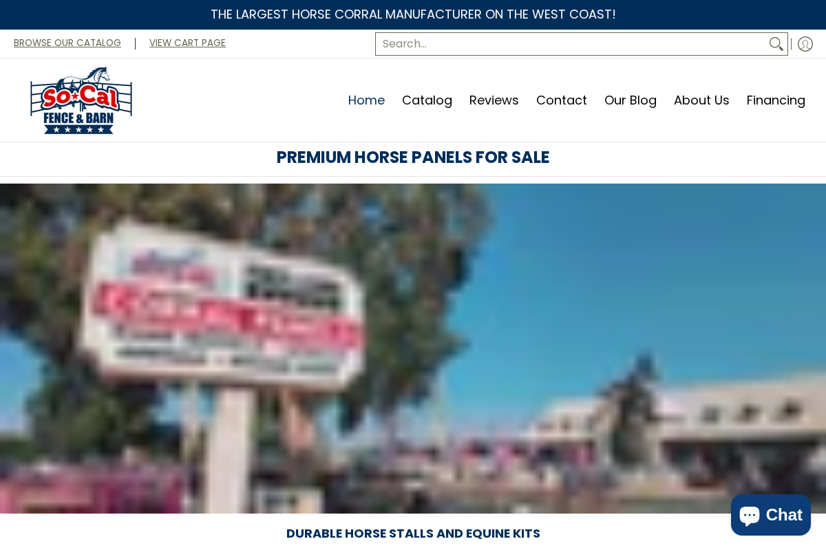 SoCal Fence and Barn homepage screenshot