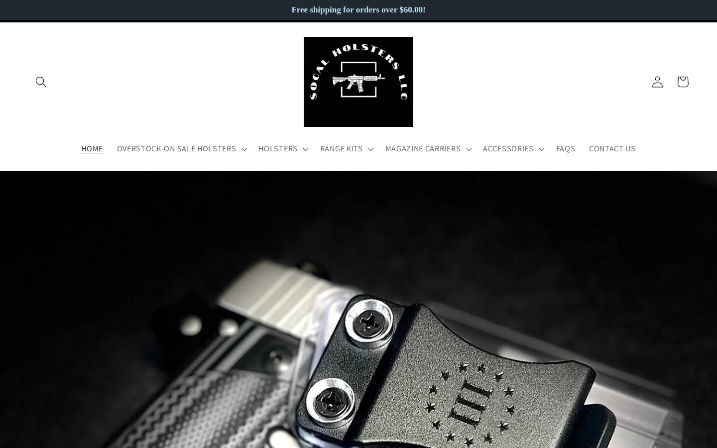 socalholsters.com homepage screenshot
