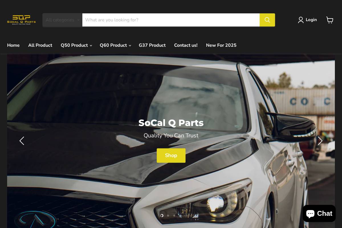 socalqparts.com homepage screenshot