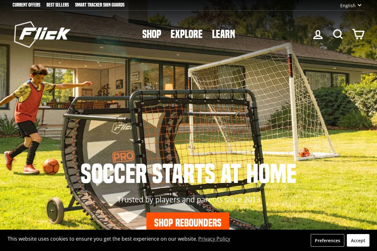 soccerflick.com homepage screenshot