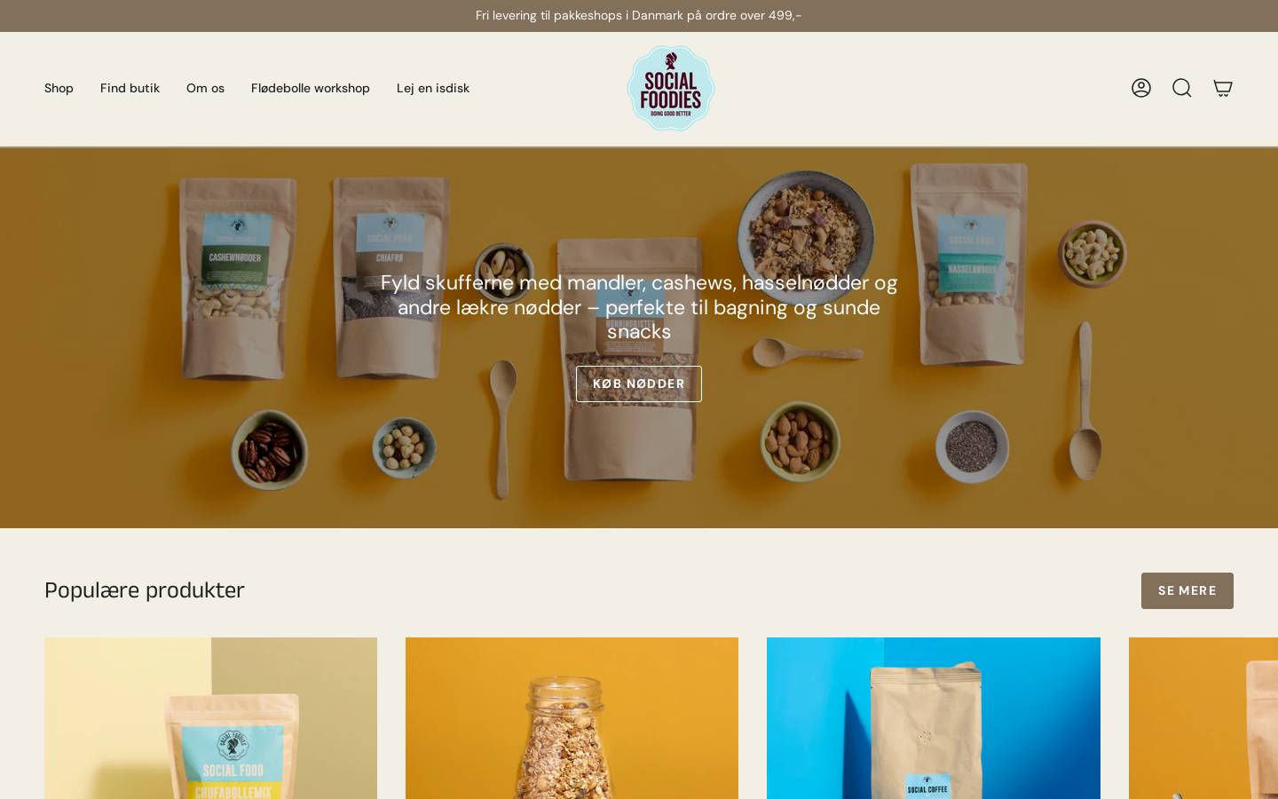 Social Food homepage screenshot