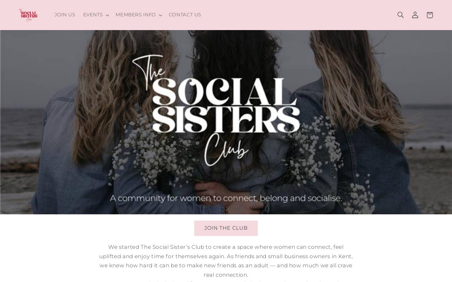 socialsistersclub.com homepage screenshot