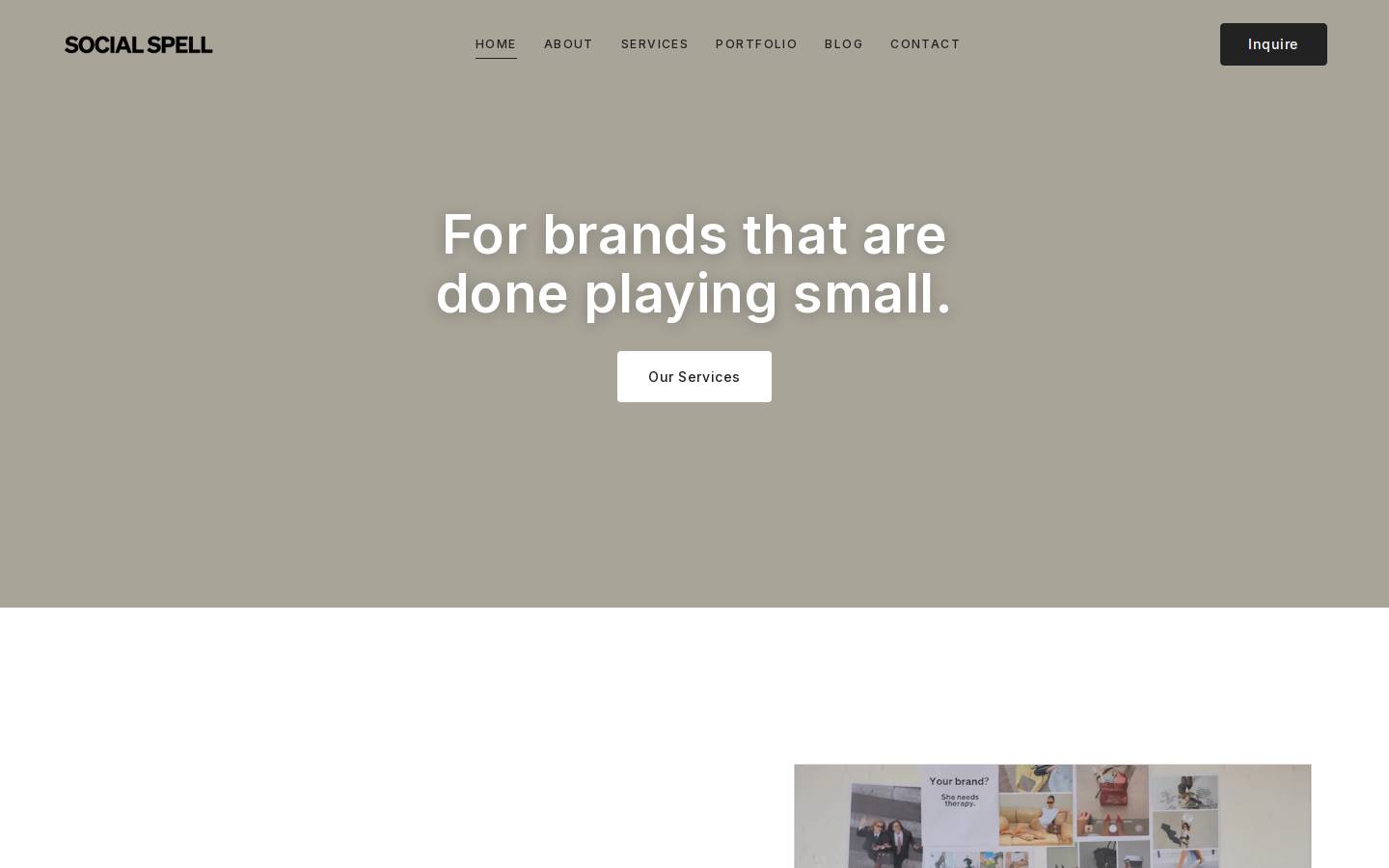 socialspellmarketing.com homepage screenshot