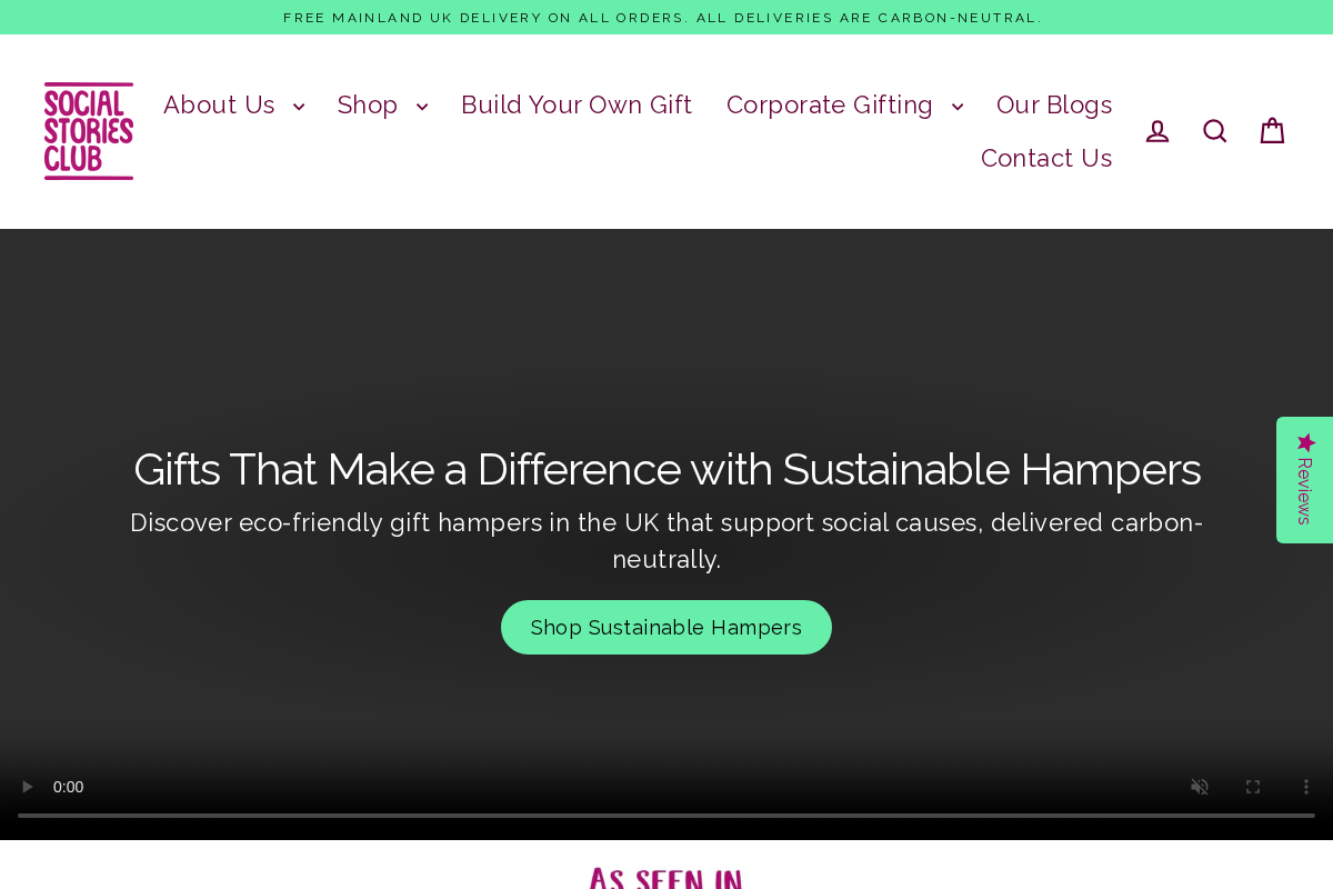 Social Stories Club homepage screenshot