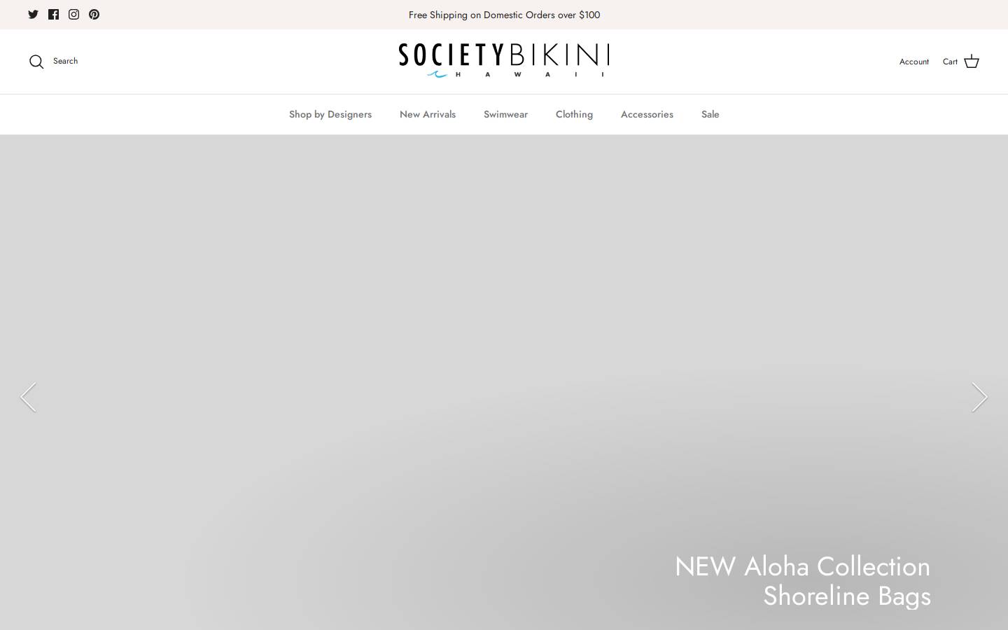 societybikini.com homepage screenshot
