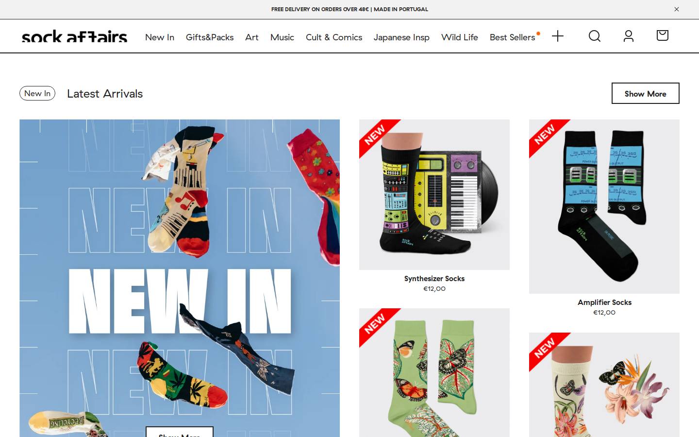 Sockaffairs homepage screenshot