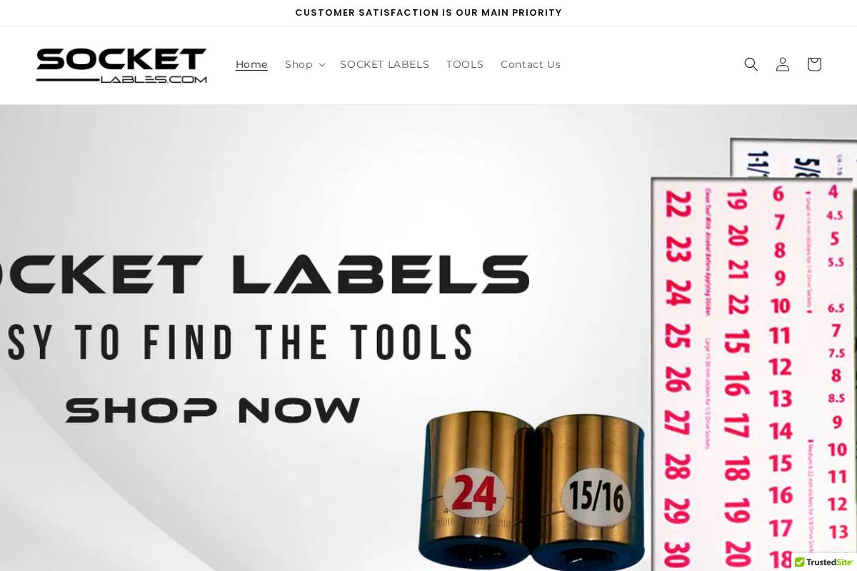 socketlabels.com homepage screenshot