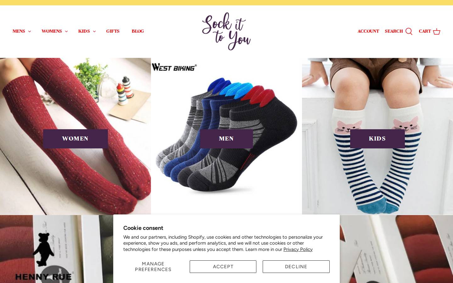sockittoyoushop.com homepage screenshot