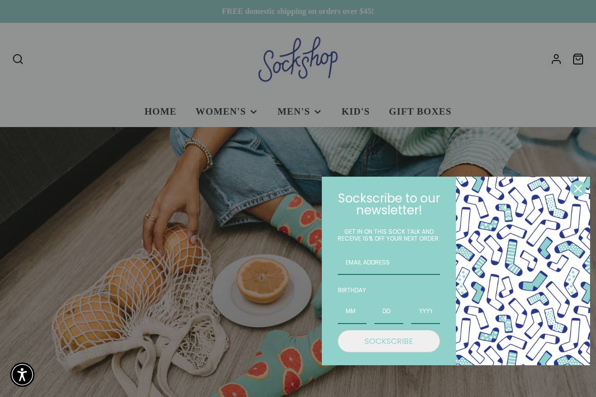 sockshophaightstreet.com homepage screenshot