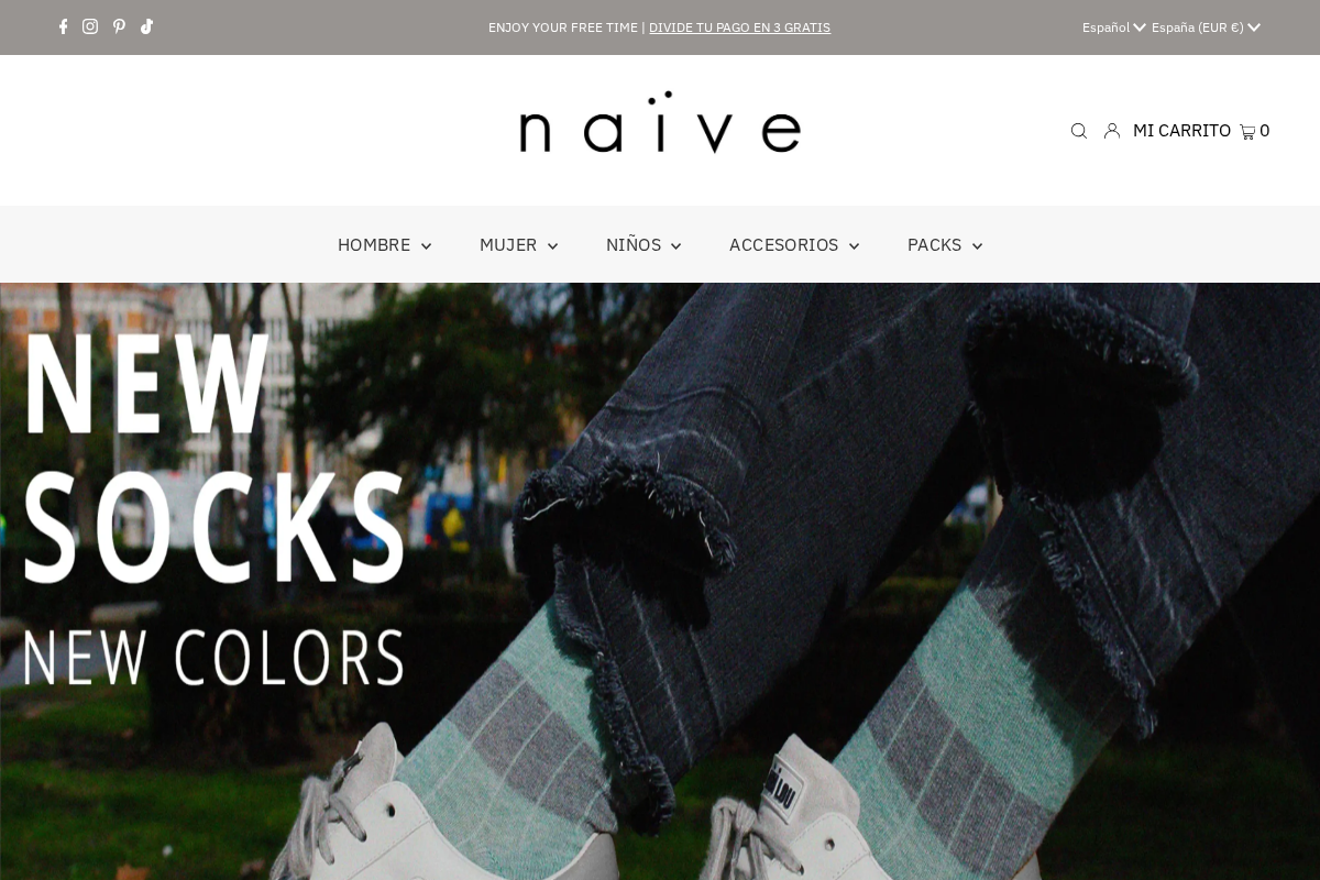 socksnaive.com homepage screenshot