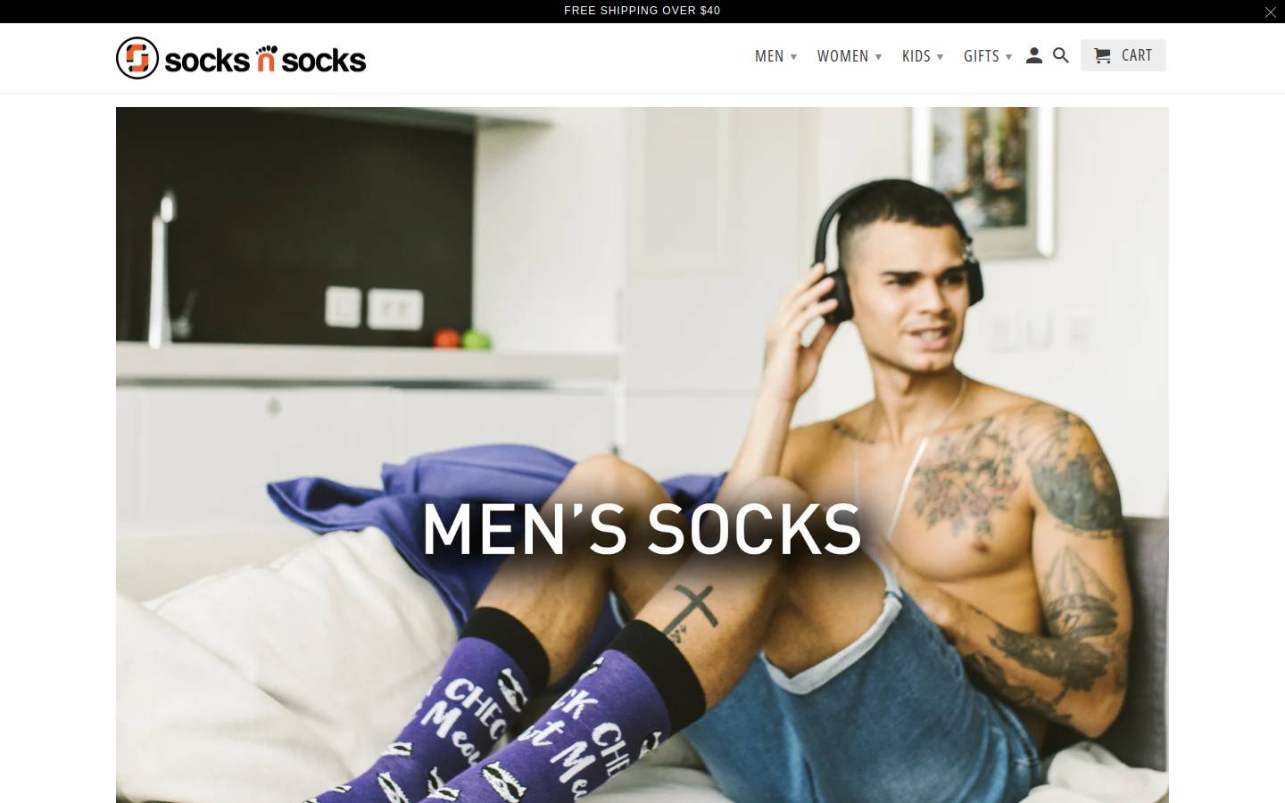 socksnsocks.com homepage screenshot