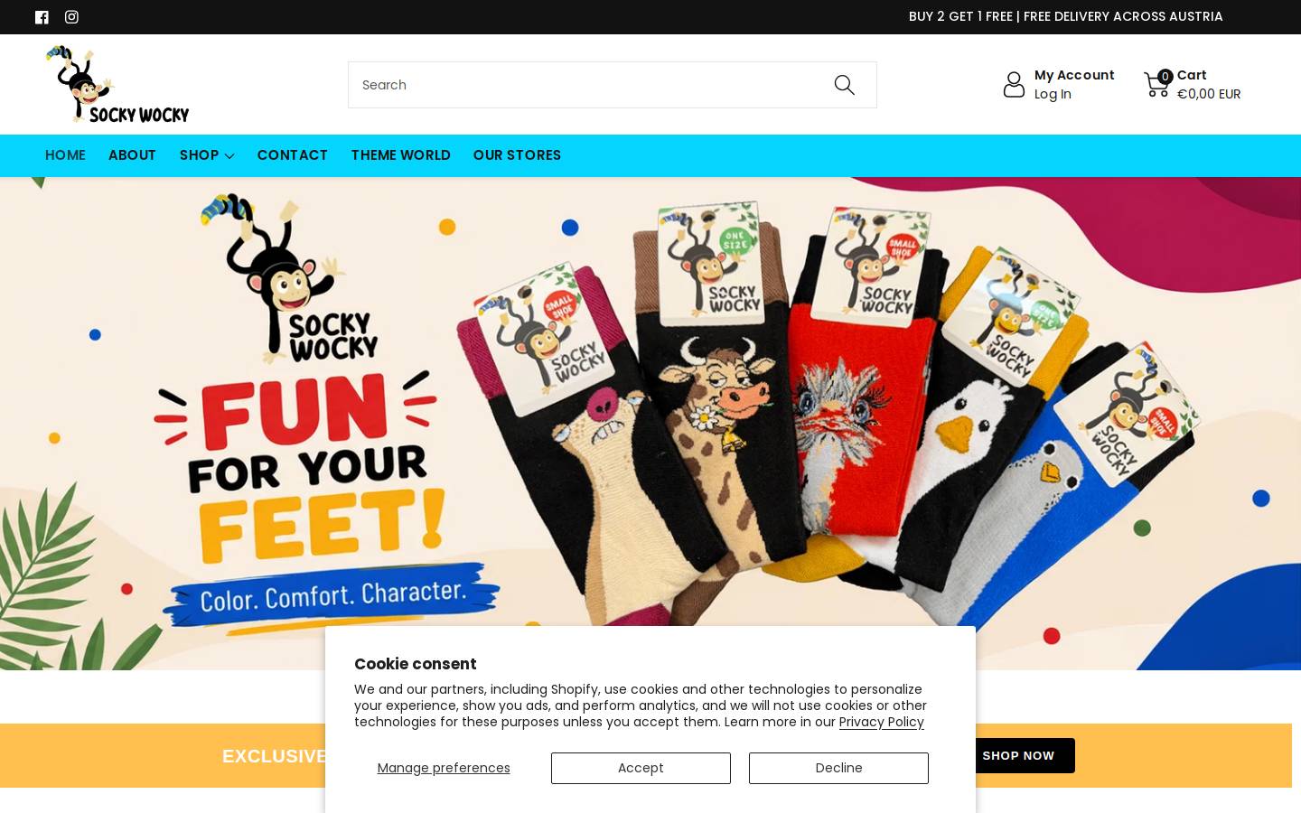 sockywocky.com homepage screenshot