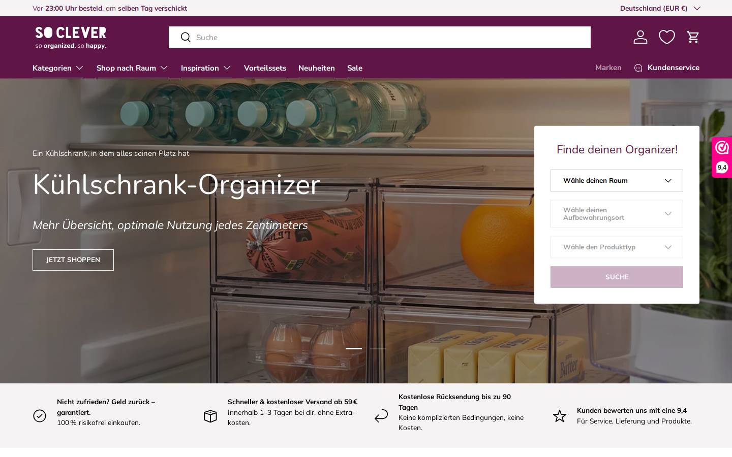 soclevershop.de homepage screenshot