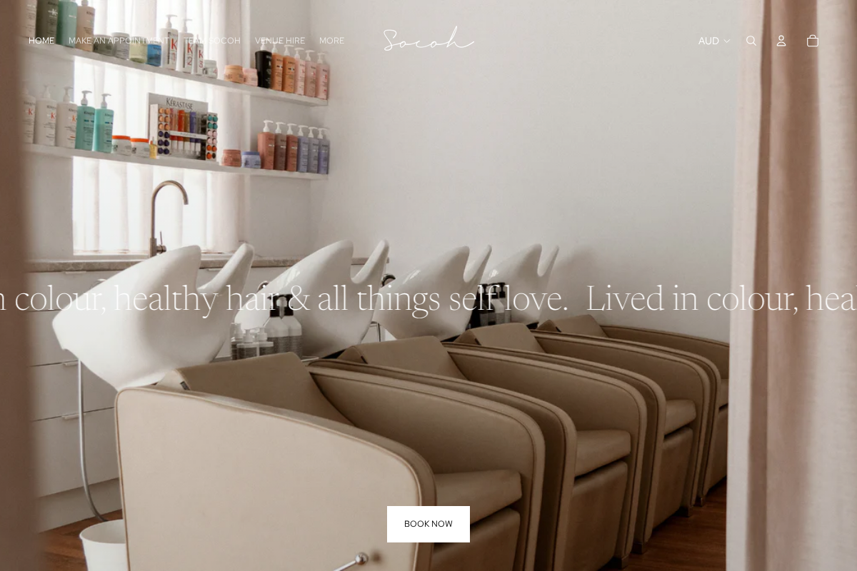 Socoh Salon homepage screenshot