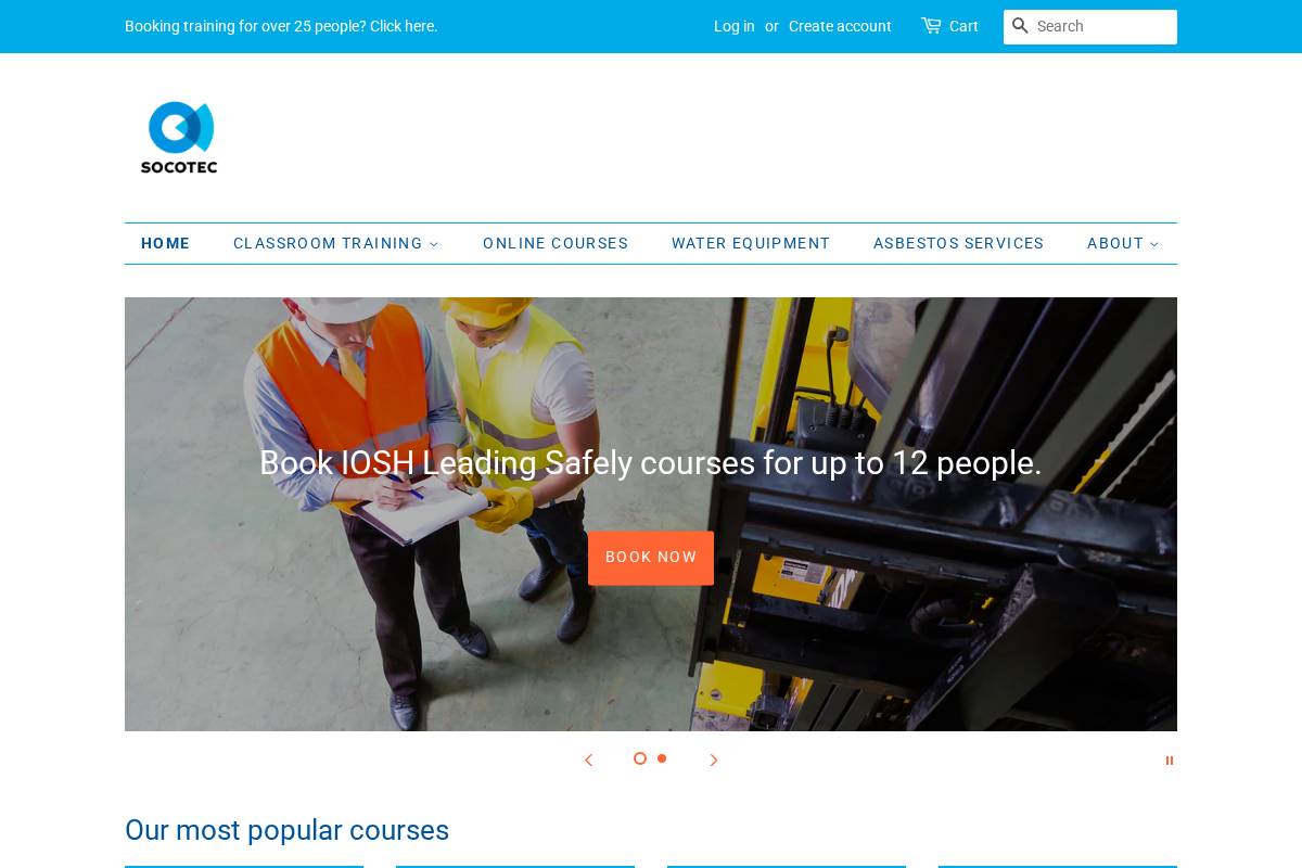 socotecshop.com homepage screenshot