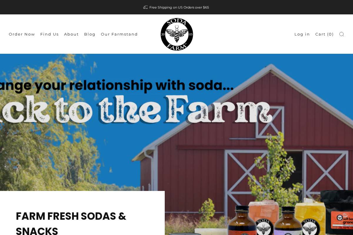 sodafarm.com homepage screenshot