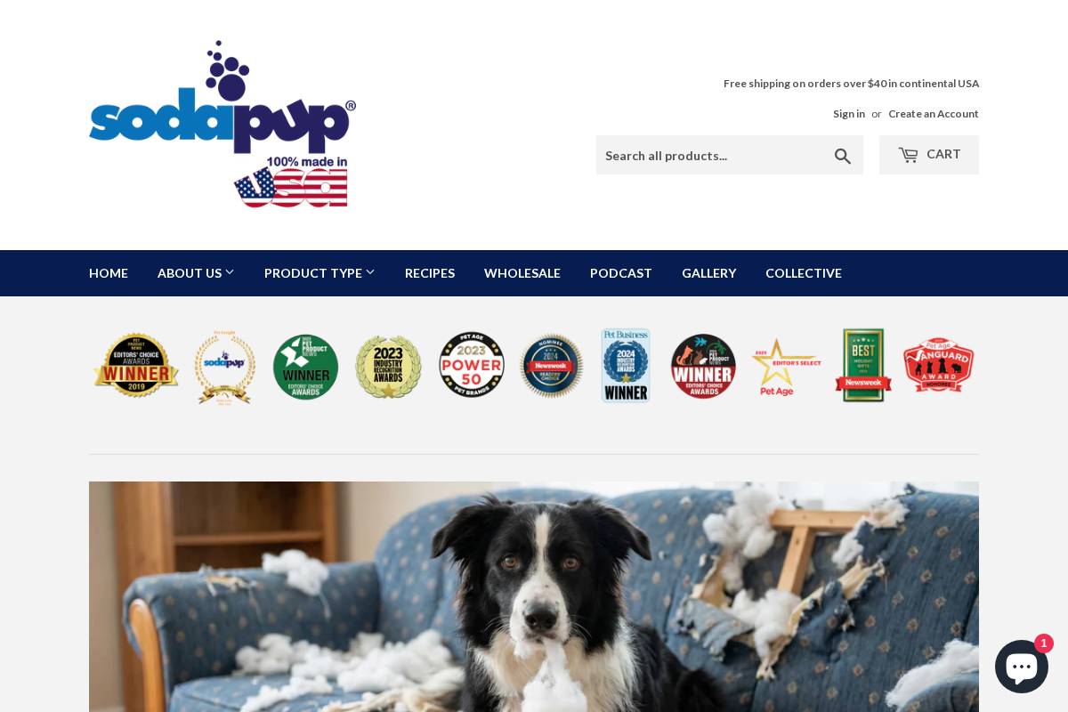 sodapup.com homepage screenshot