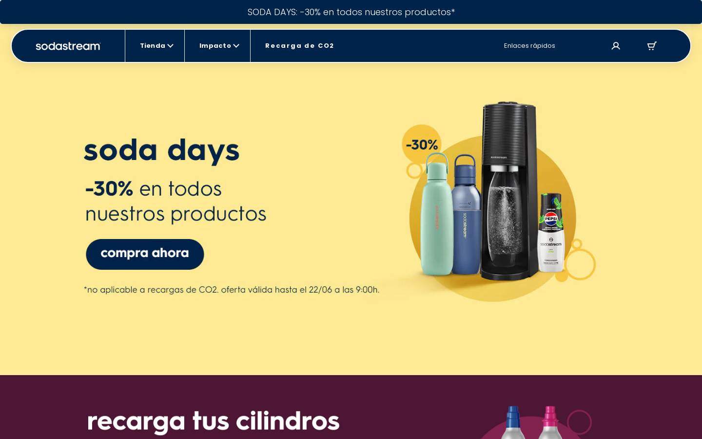 sodastream.es homepage screenshot