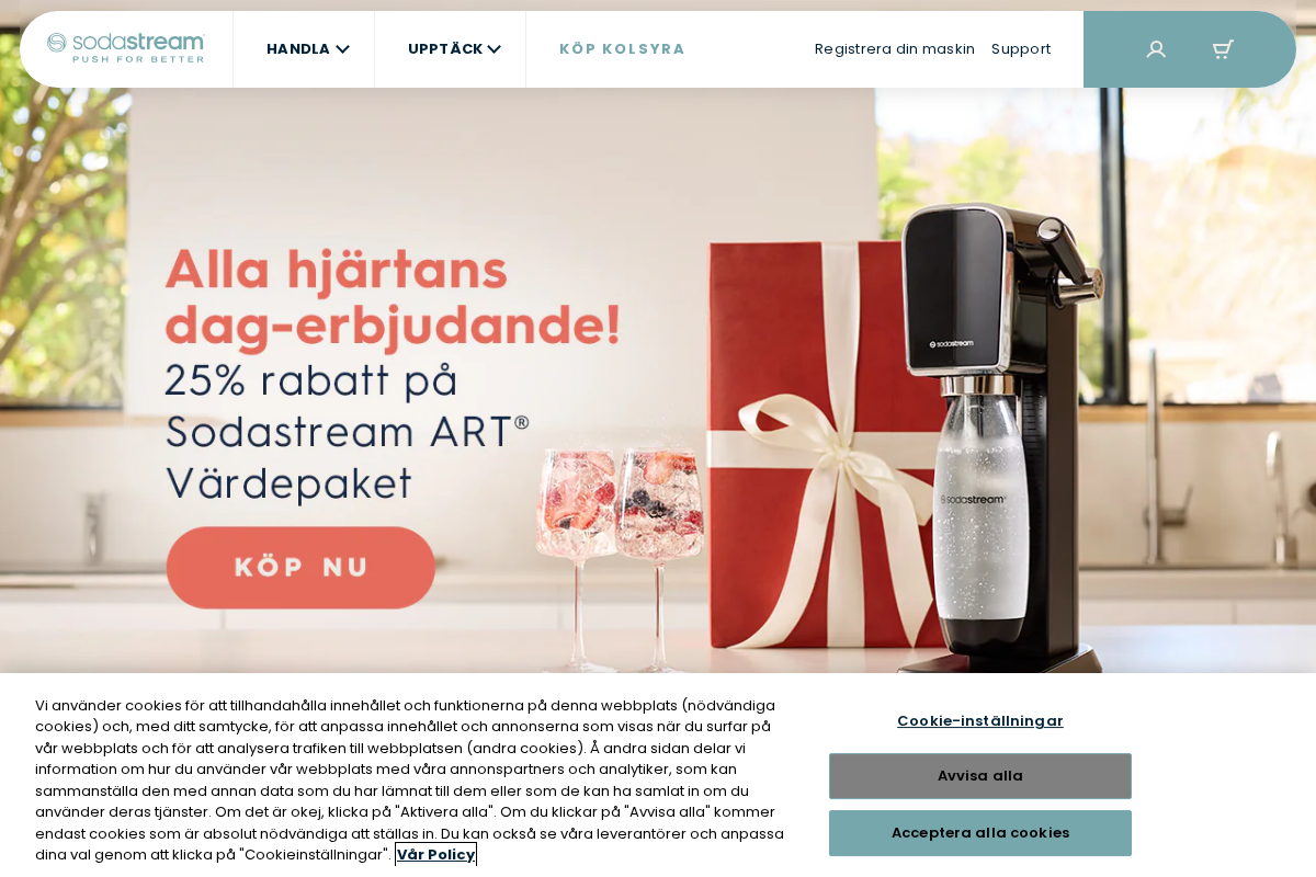 SodaStream Sverige homepage screenshot