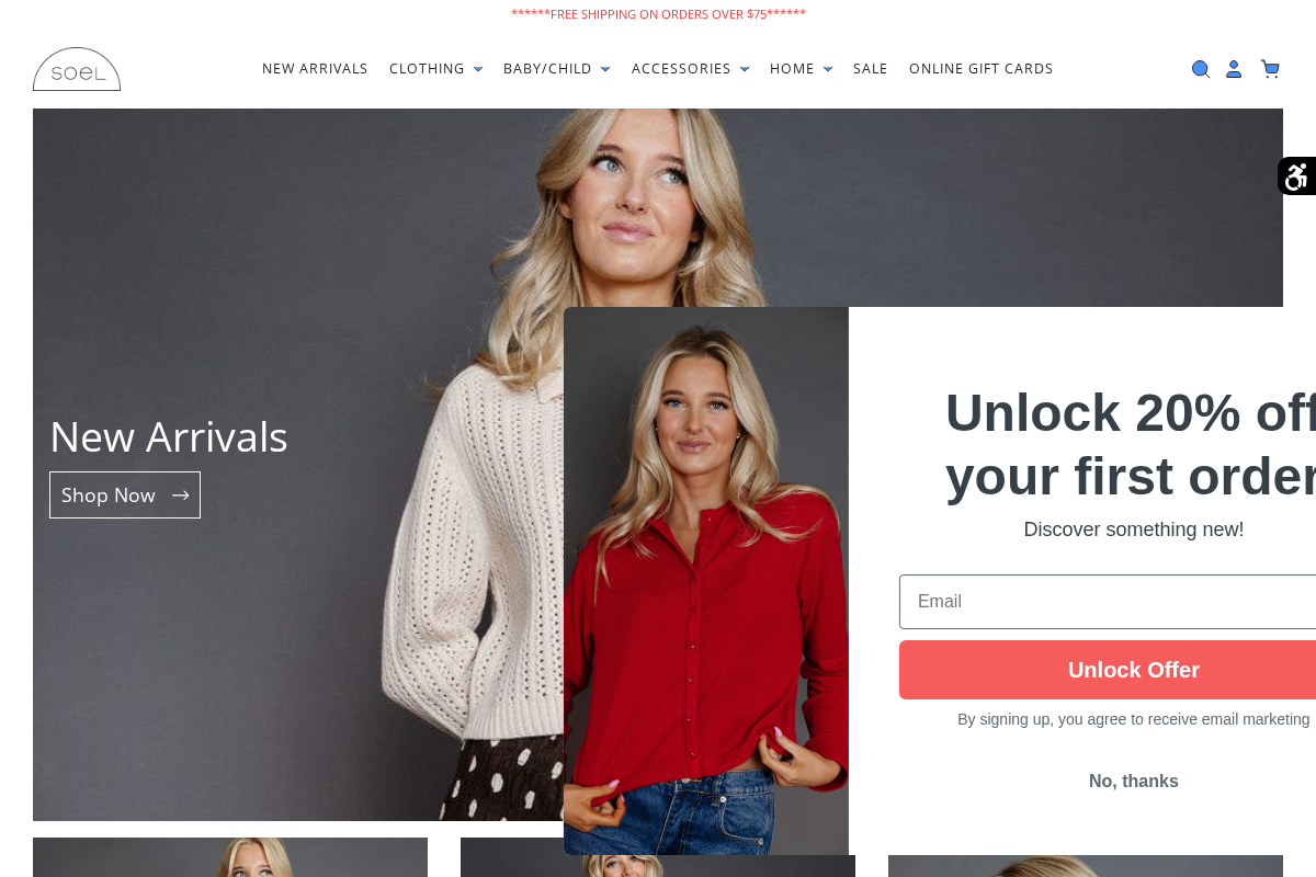 Soel Boutique homepage screenshot