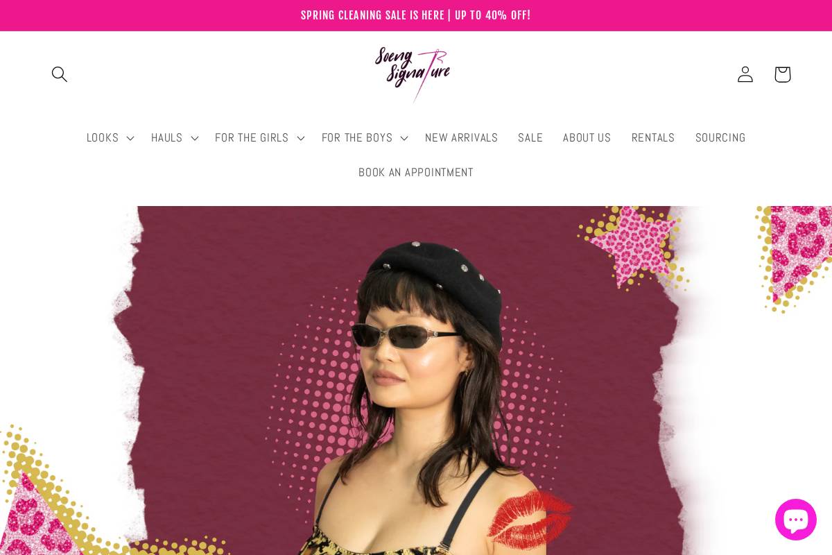 soengsignature.com homepage screenshot