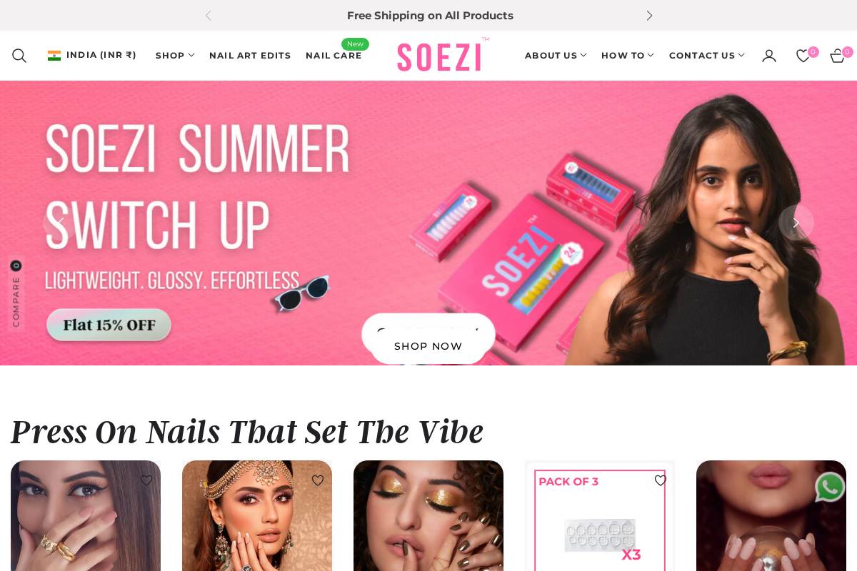 Soezi homepage screenshot