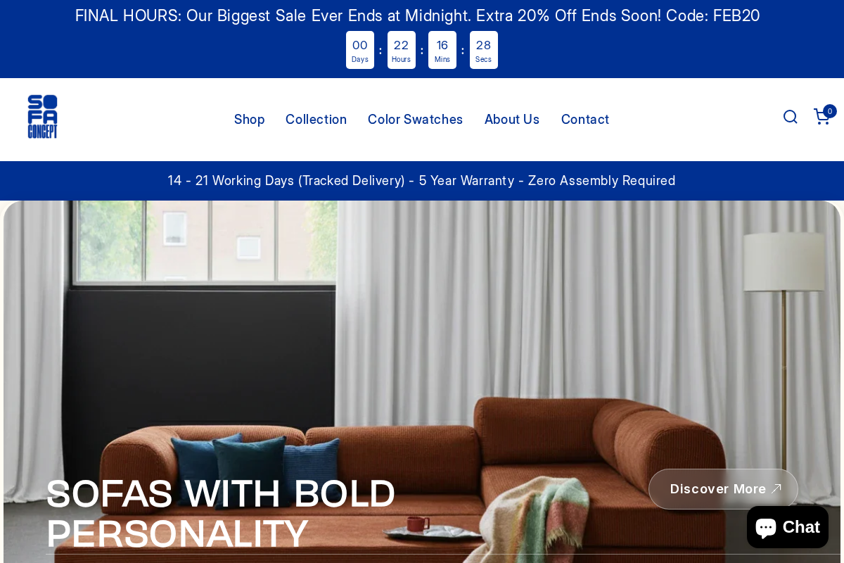Sofa Concepts homepage screenshot