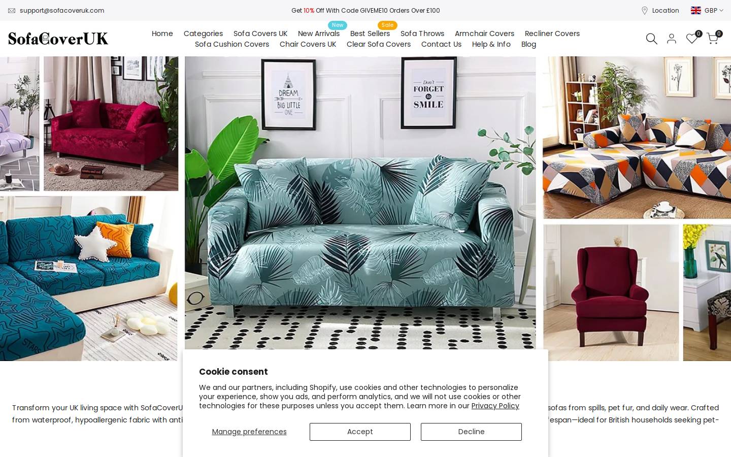 Sofacoveruk homepage screenshot