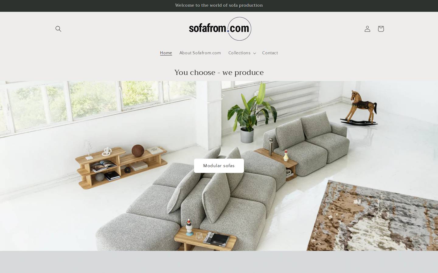 sofafrom.com homepage screenshot
