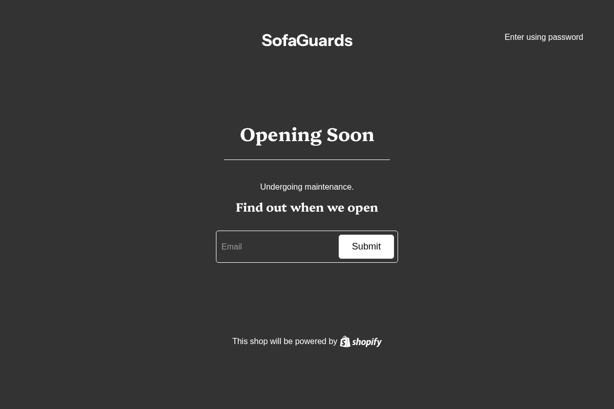 sofaguards.com homepage screenshot