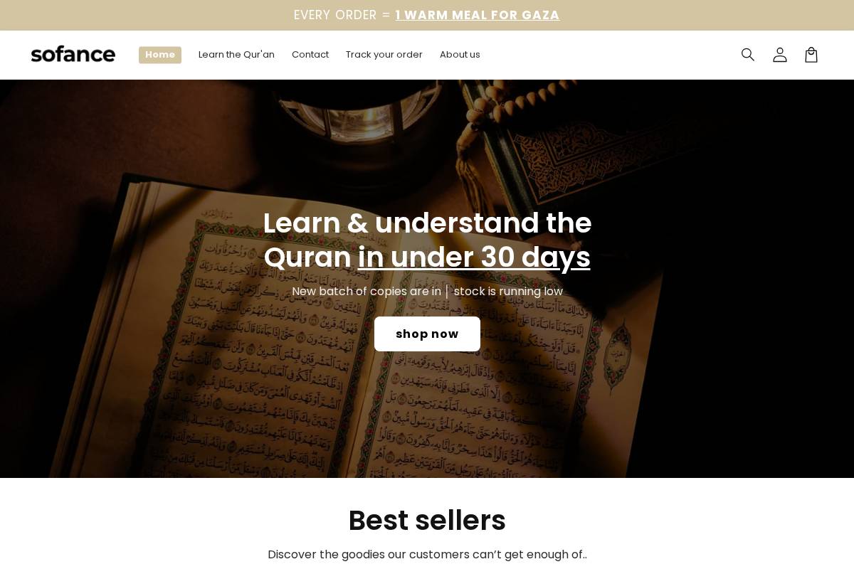 Sofance homepage screenshot