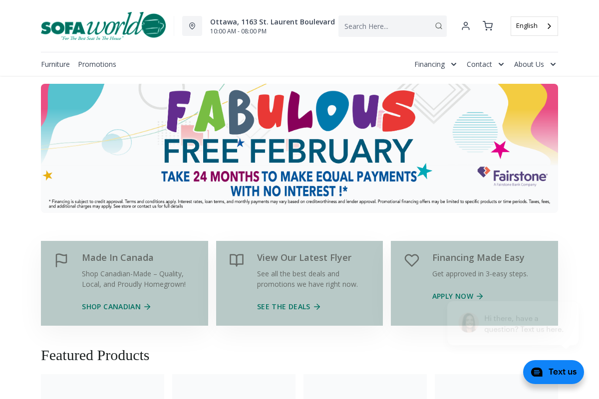 Sofa-World-Furniture homepage screenshot