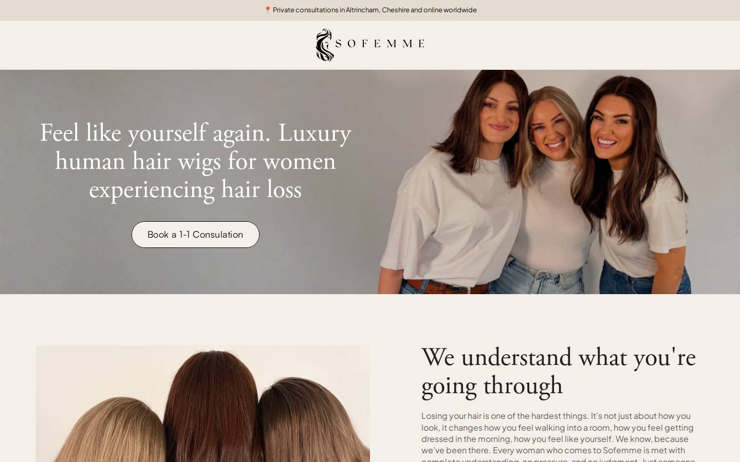 Sofemme homepage screenshot
