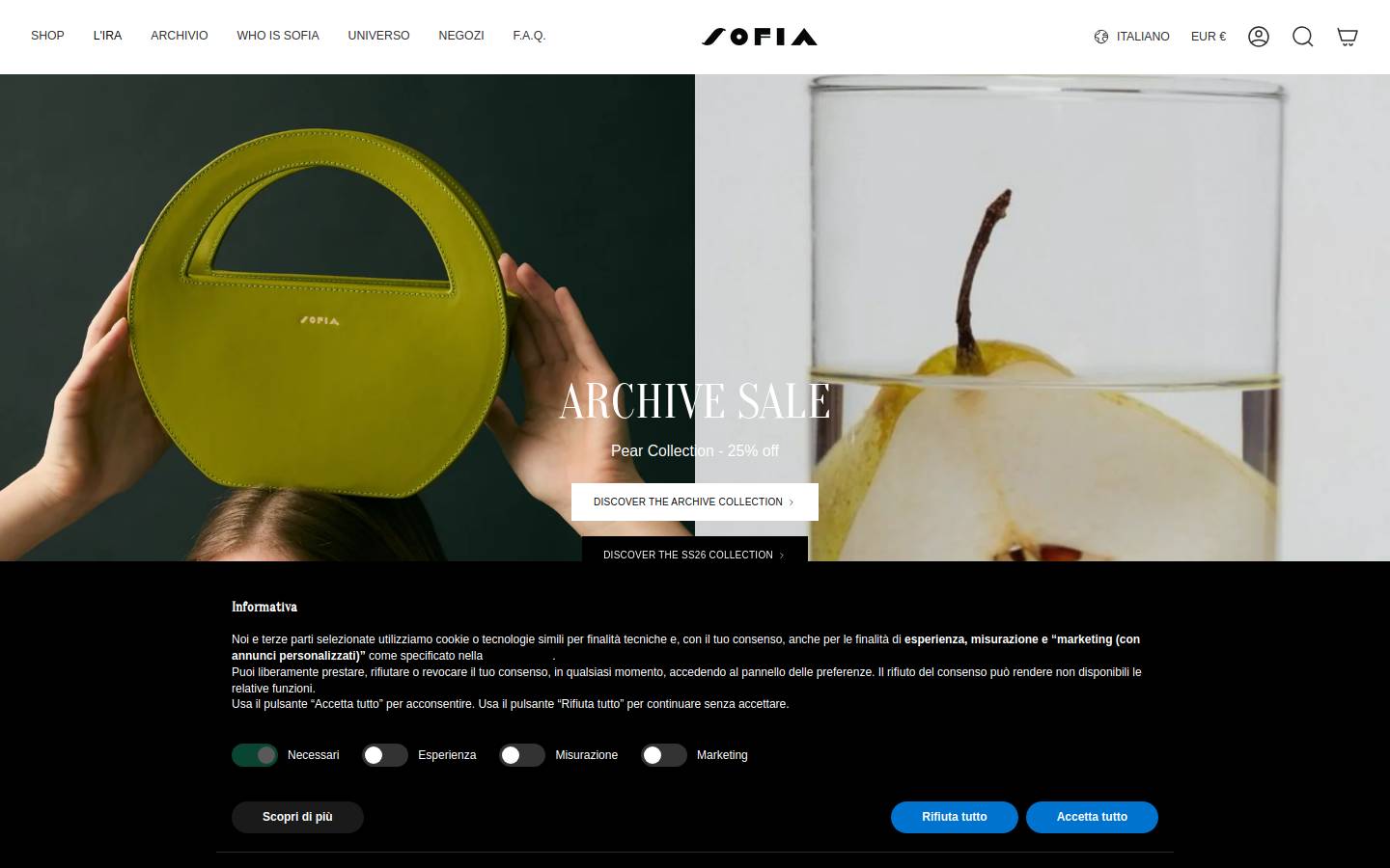 SOFIA homepage screenshot