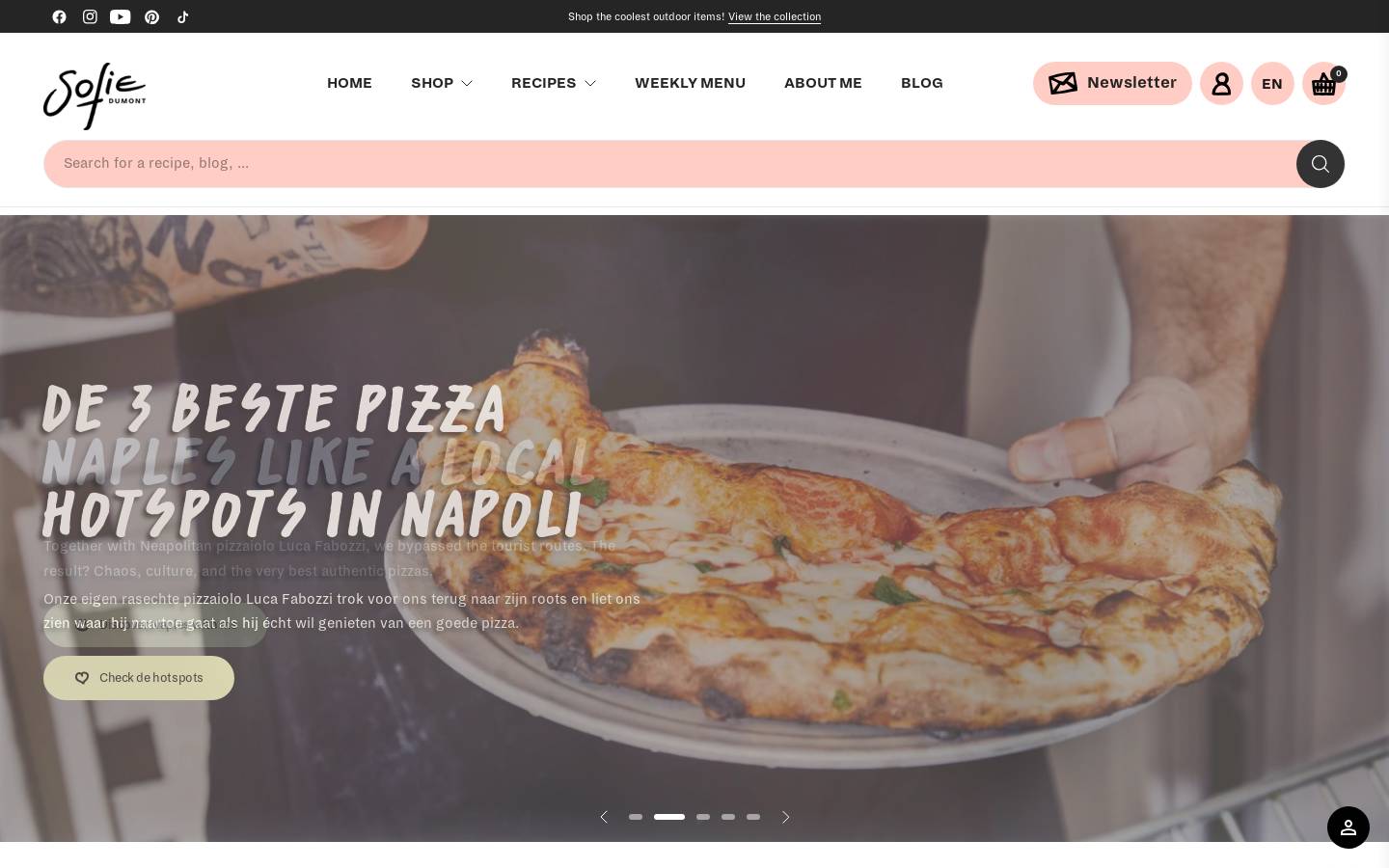 sofiedumont.com homepage screenshot