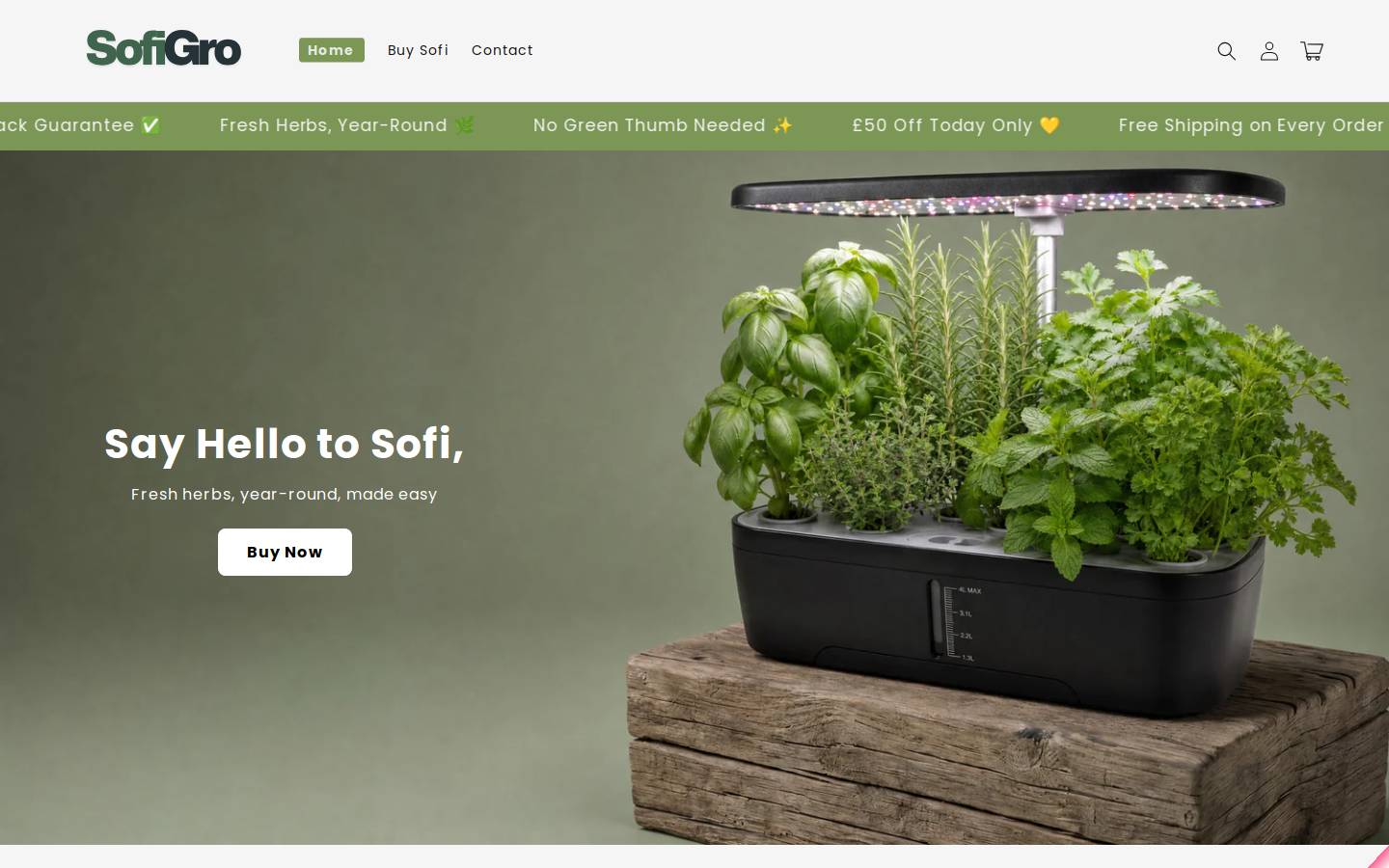 sofigro.com homepage screenshot
